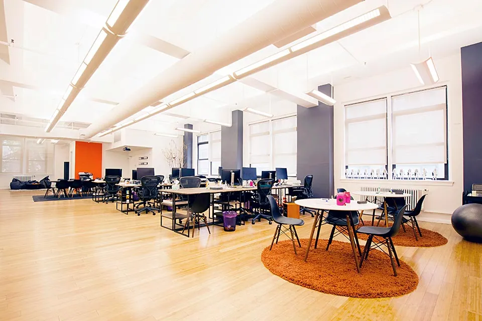 Open-plan office with workstations