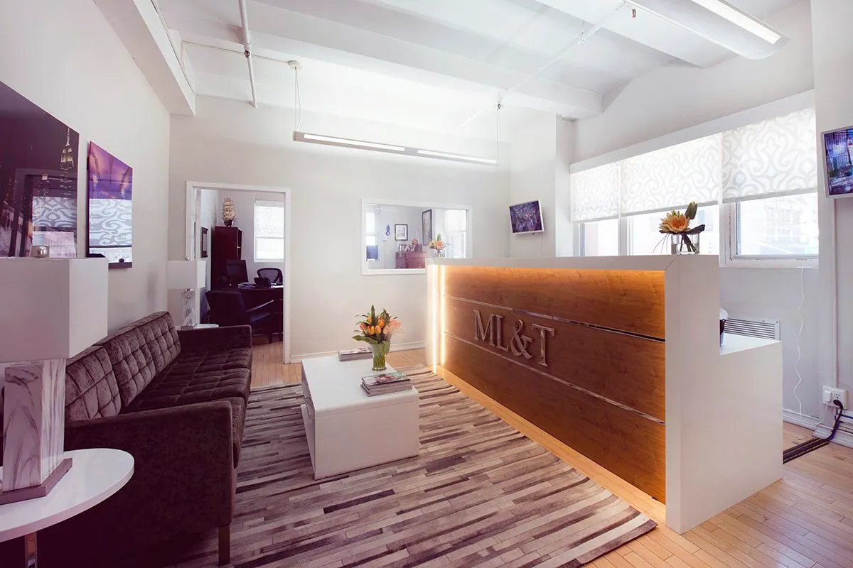 Reception desk and waiting area